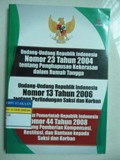 Undang-Undang Republik Indonesia Nomor 23 Tahun 2004 tentang Penghapusan Kekerasan dalam Rumah TanggarnUndang-Undang Republik Indonesia Nomor 13 Tahun 2006 tentang Perlindungan Saksi dan KorbanrnPeraturan Pemerintah Republik Indonesia Nomor 44 Tahun 2008 tentang Pemberian Kompensasi, Restitusi, dan Bantuan kepada Saksi dan Korban