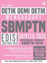 Detik Demi Detik Menghadapi SBMPTN Saintek 2016